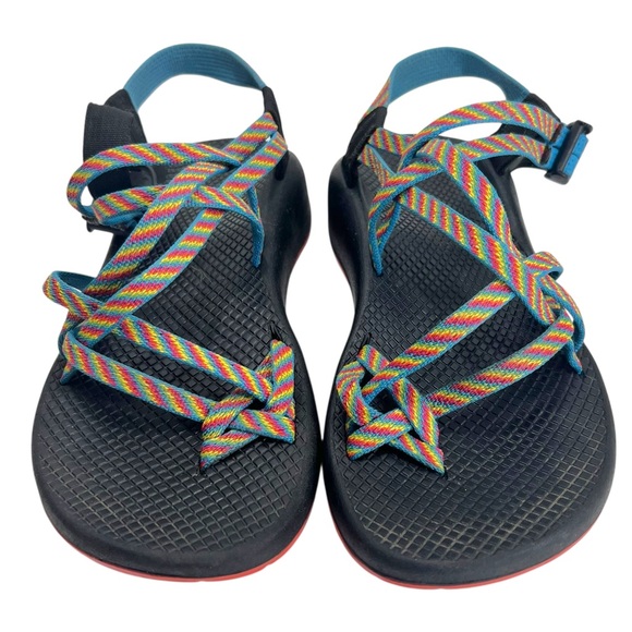 Chaco ZX2 Classic Fiesta Rainbow Hiking Sport Sandals Double Strap - Picture 3 of 12